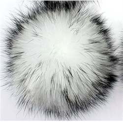 Stor VASKEBJRN dusk Hvit med svarte "spisser"